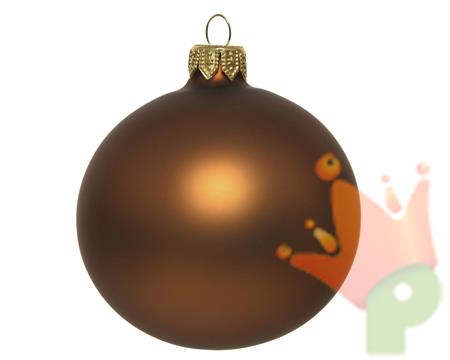 PALLINE DI NATALE CANNELLA OPACO 10 CM CONFEZIONE 4 PZ