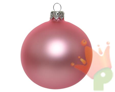 PALLINE DI NATALE ROSA OPACO 6 CM CONFEZIONE 6 PZ