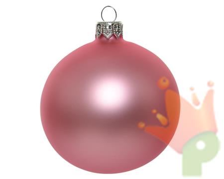PALLINE DI NATALE ROSA OPACO 10 CM CONFEZIONE 4 PZ