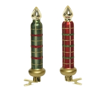 CANDELA 14,5 CM CON CLIP ROSSO/VERDE SCOZZESE