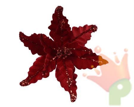 FIORE 44 CM IN VELLUTO ROSSO