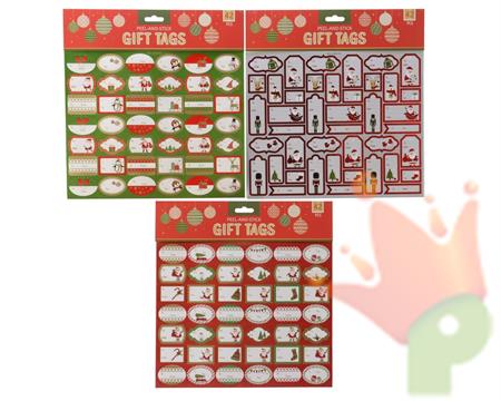 STICKERS ADESIVI NATALIZI VARI FORMATI 42 PZ