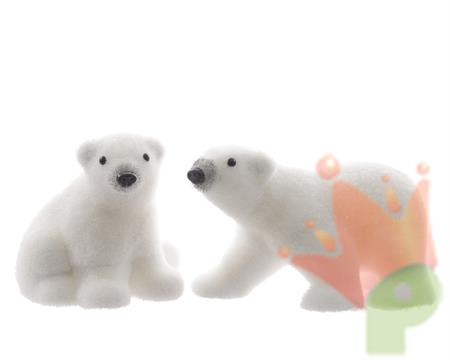 ORSO POLARE IN SCHIUMA 13X23X13 CM BIANCO