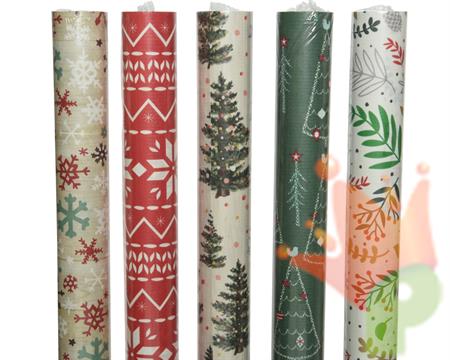 ROTOLO CARTA REGALO 70X200 CM DECORATA NATALIZIA