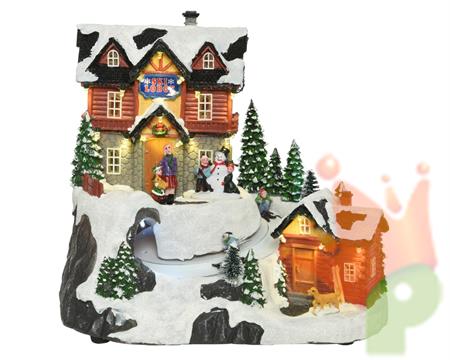PAESAGGIO DI NATALE CHALET NELLA NEVE N9