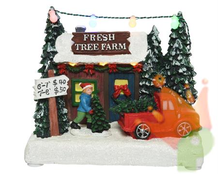 VILLAGGIO DI NATALE CON ALBERI