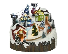 VILLAGGIO NORVEGESE 26X26X21,5 CM CON LED n°13