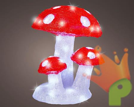 FUNGO LUMINOSO LUCE BIANCO FREDDO 26X26X31 CM