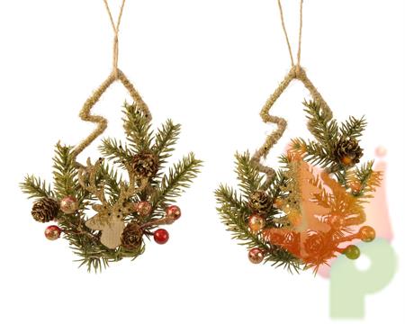 ALBERO IN JUTA DA APPENDERE 4X13X16 CM VARIANTE IN 2 MODELLI