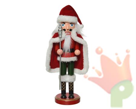 SCHIACCIANOCI VESTITO DA BABBO NATALE 8X7X28 CM