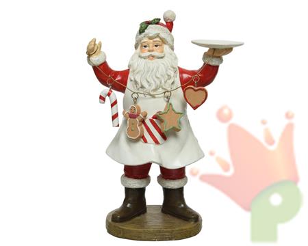 BABBO NATALE 8,5X16X23 CM CON GHIRLANDA