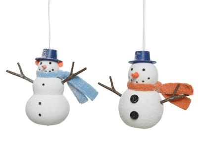 PUPAZZO DI NEVE DA APPENDERE 14X6,5X12 CM