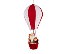 BABBO NATALE IN MONGOLFIERA CON LED BIANCO CALDO 100X100X150 CM