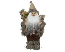 BABBO NATALE IN POLIESTERE 25X15X30 CM GRIGIO