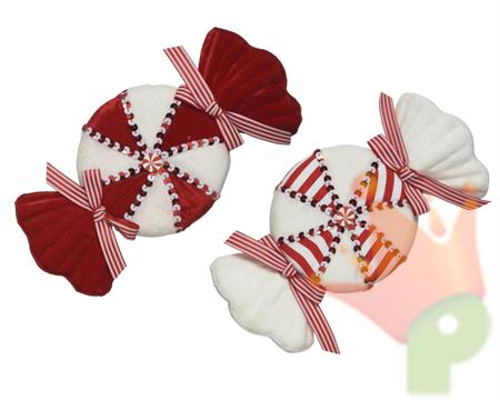 CARAMELLA DECORATIVA 24X12X3 CM ROSSO VARIANTE IN 2 MODELLI