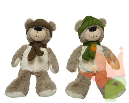 PELUCHE ORSO 15X18X20CM VERDE/MARRONE