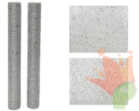 RUNNER 35X200 CM ARGENTO GLITTERATO