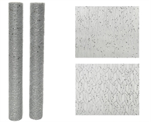 RUNNER 35X200 CM ARGENTO GLITTERATO