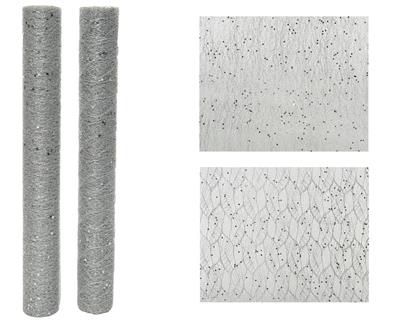 RUNNER 35X200 CM ARGENTO GLITTERATO