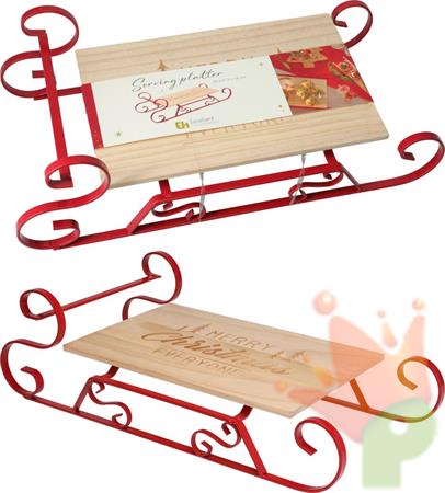 VASSOIO LEGNO NATALIZIO 100X28X7,5 CM