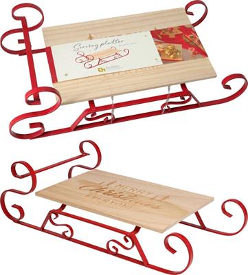 VASSOIO LEGNO NATALIZIO 100X28X7,5 CM