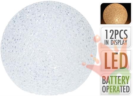 SFERA EVA CON LED BIANCO CALDO 10 CM