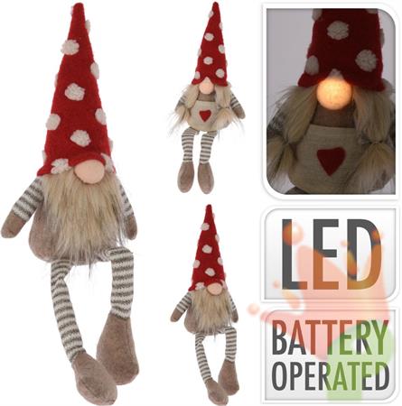 GNOMO DI PELUCHE CON LED