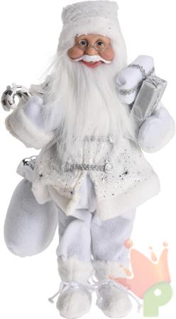 BABBO NATALE BIANCO IN TESSUTO 57 CM