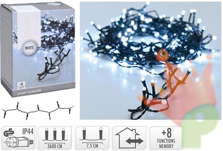 CATENA LUCI 480 LED BIANCO FREDDO CON GIOCO DI LUCE