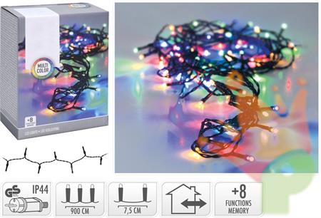 LUCI DI NATALE 120 LED MULTICOLOR 8 GIOCHI