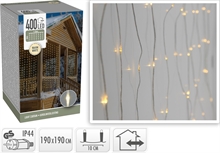 LUCI DI NATALE A TENDA 400 LED BIANCO CALDO