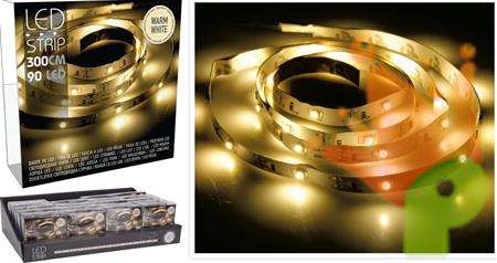 STRINGA 90 LED BIANCO CALDO 3 MT