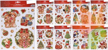 STICKERS NATALIZI PER FINESTRA - ASS
