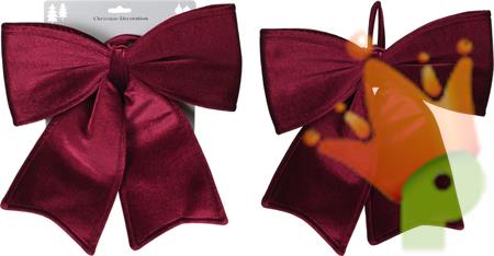 FIOCCO IN VELLUTO BORDEAUX 30X34 CM