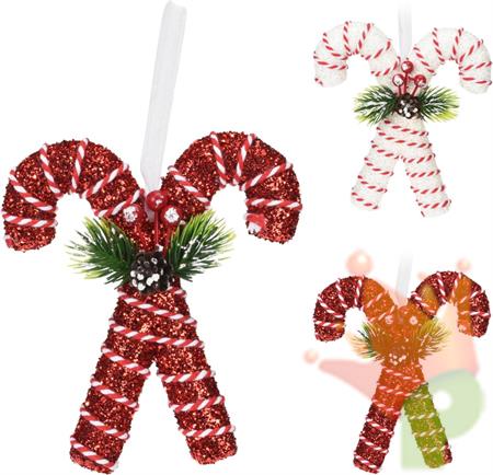 PENDENTE CANDY CANE 20 CM - 2 ASS