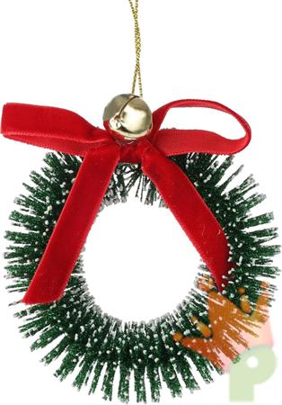PENDENTE CORONA VERDE 8 CM