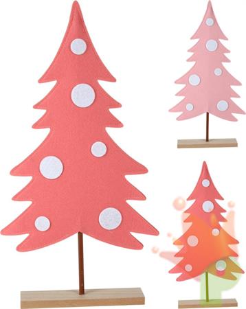 ALBERO IN FELTRO ROSA 30X55 CM - 2 ASS