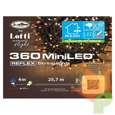 LUCI DI NATALE 360 MINILED BIANCO CALDO