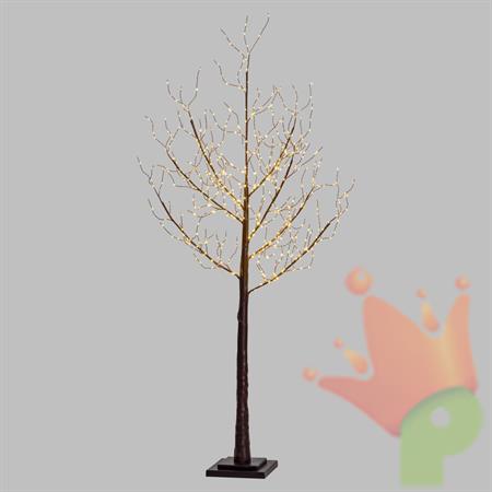 ALBERO MARRONE 180 CM LUMINOSO 600 MICROLED BIANCO CALDO