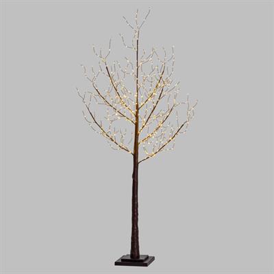 ALBERO MARRONE 180 CM LUMINOSO 600 MICROLED BIANCO CALDO
