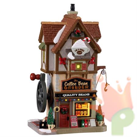 PAESAGGIO DI NATALE IN PORCELLANA NEGOZIO COFFE BEAN GRINDER N28