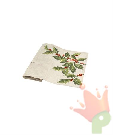 RUNNER STOFFA ECRU RICAMO PUNGITOPO 40X150 CM