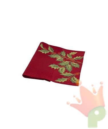 RUNNER STOFFA ROSSO RICAMO PUNGITOPO 40X150 CM