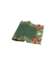 RUNNER STOFFA VERDE CON FIOCCO 40X150 CM