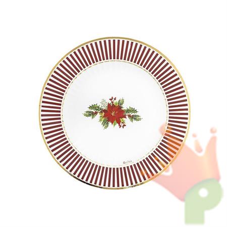PIATTI MAXI 33 CM CHRISTMAS FLOWER 6 PZ