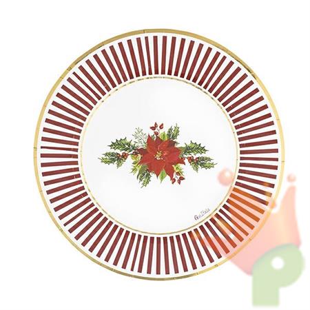 PIATTI CHRISTMAS FLOWER 27 CM 8 PZ