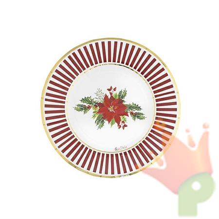 PIATTI CHRISTMAS FLOWER 21 CM 8 PZ