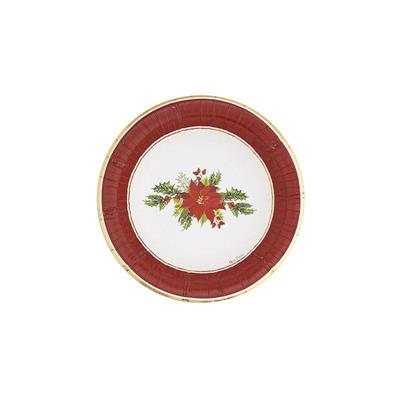 PIATTI CHRISTMAS FLOWER 24 CM 8 PZ