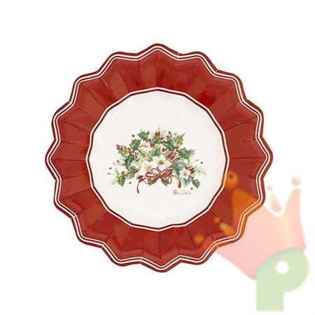 PIATTI FONDI CHRISTMAS TRADITION 24 CM 8 PZ