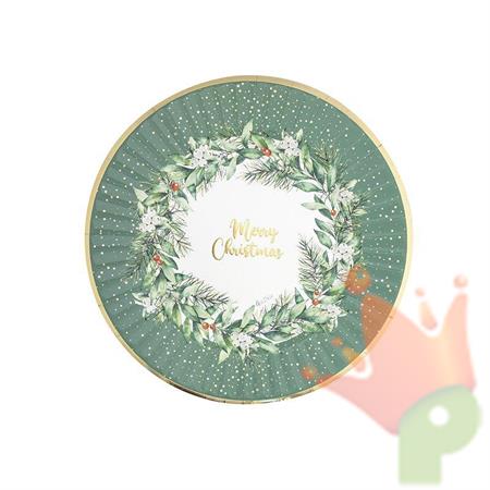 PIATTI MAXI 33 CM CHRISTMAS GARLAND 6 PZ